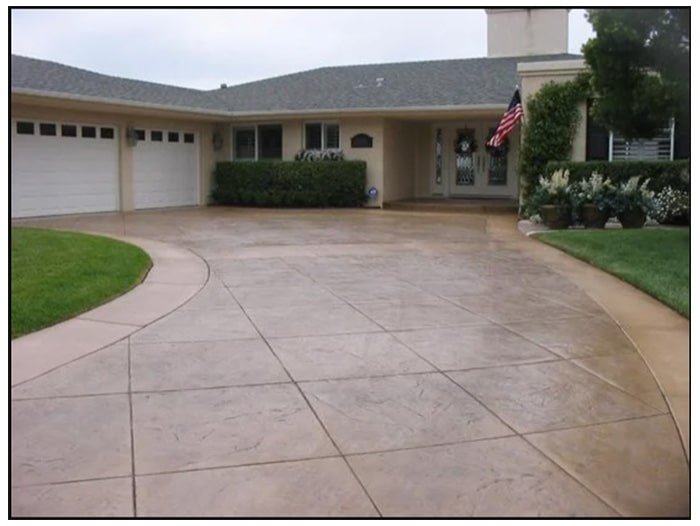 stamped concrete driveway West-Park